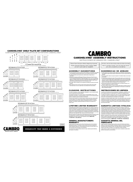 Camshelving Assembly Instructions