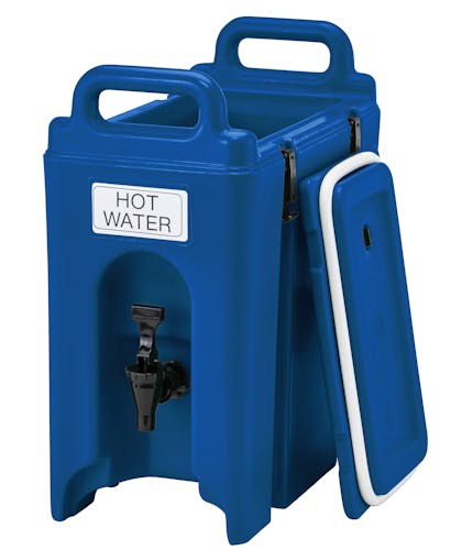Choice 5.3 Gallon Blue Round Insulated Beverage Dispenser / Portable W