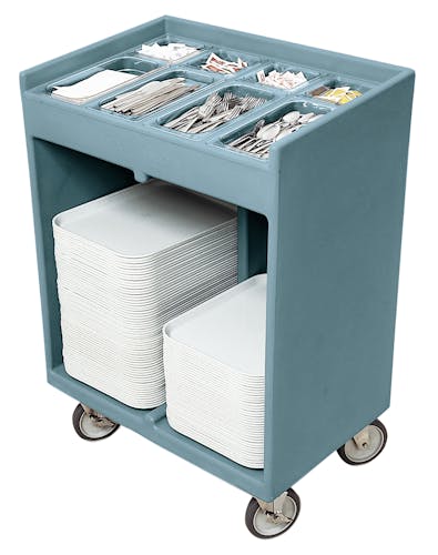 TC1418401 Slate Blue Tray & Silverware Cart
