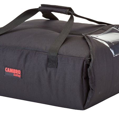 ServIt Heavy-Duty Insulated Food Delivery Bag with Cambro 22 Qt. Container  & Lid and Microcore 40 oz. Hot / Cold Pack