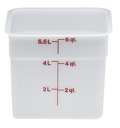 6SFSP148 6 QT Poly White Storage Container