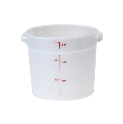 RFS6148 6 QT White Poly Round Container