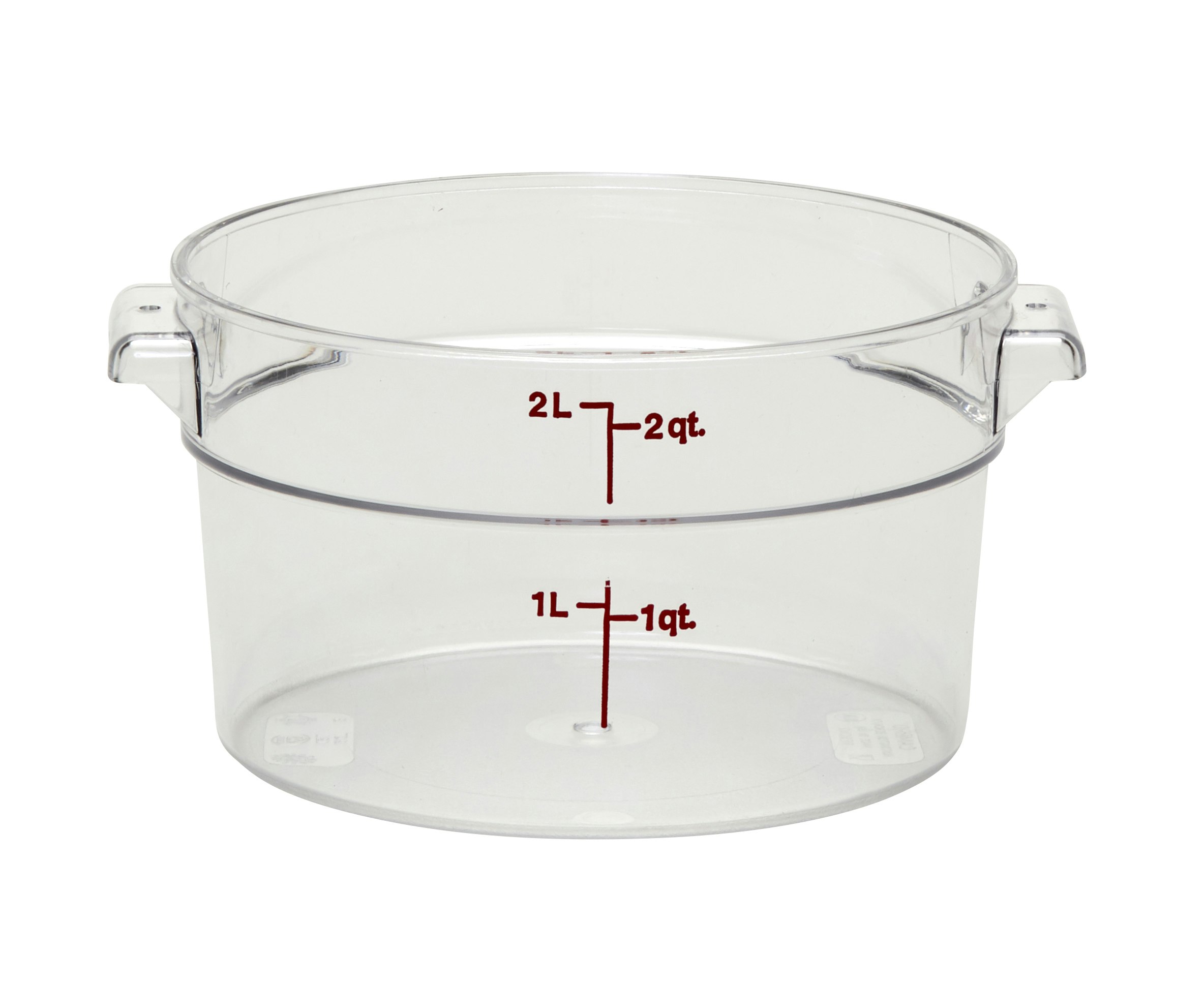 Cambro 6 Quart Round Storage Container with Lid, Clear - 2 pack