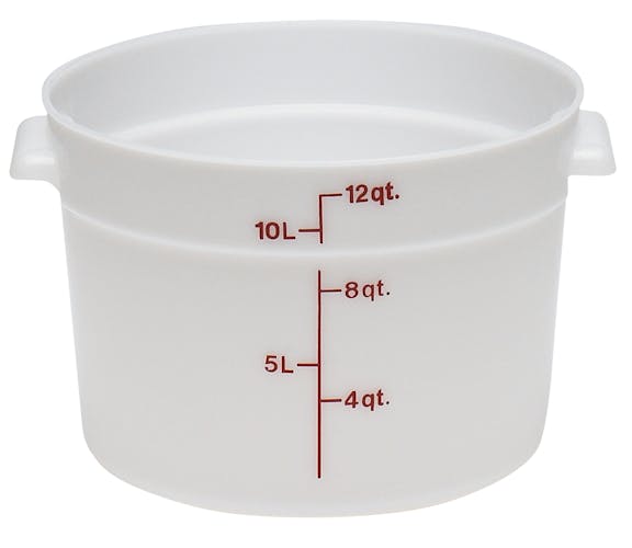RFS12148 12 QT White Poly Round Container