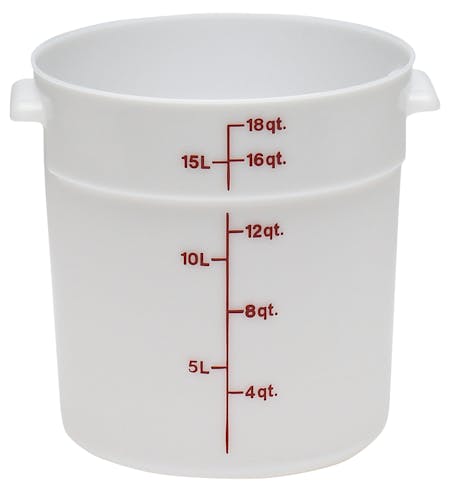 RFS18148 18 QT White Poly Round Container