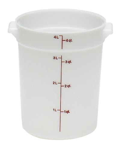 RFS4148 4 QT White Poly Round Container