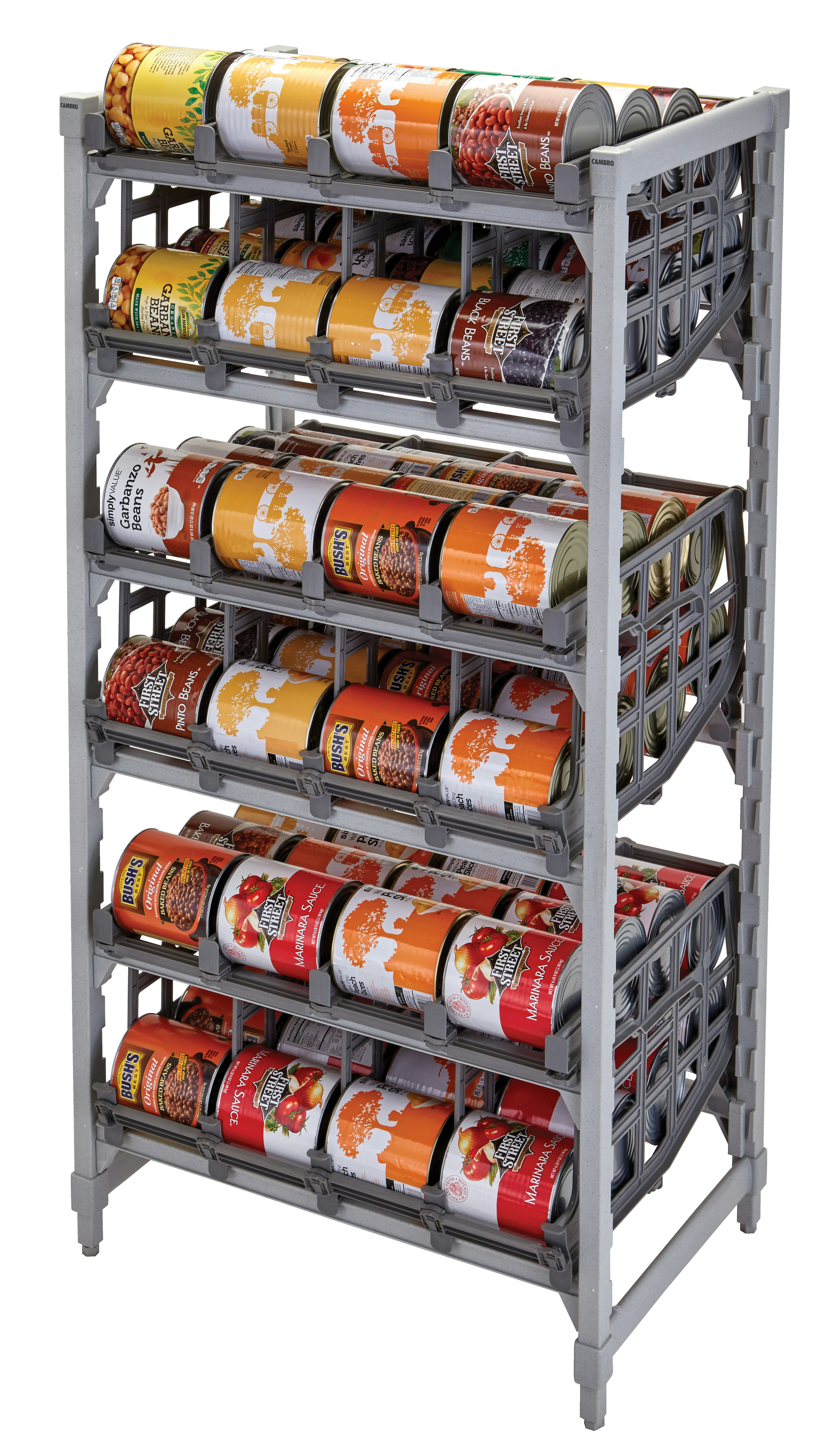 Lakeside 458 Stainless Steel Mobile Can Rack (72 #10-can Capacity)
