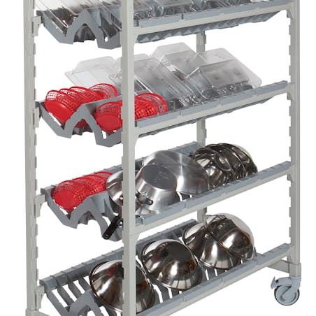 Lakeside 898 Mobile Dome Drying Rack, Stainless Steel, (5) Shelves