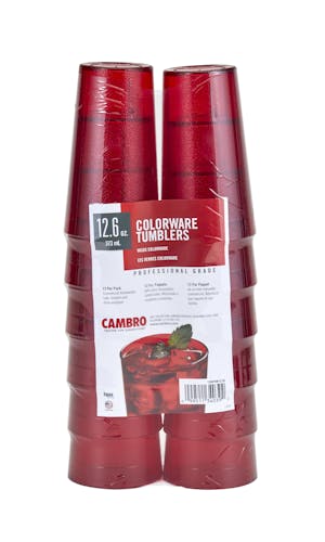 1200PSW12156 12-Pack Ruby Red Colorware 12.6 oz Tumblers
