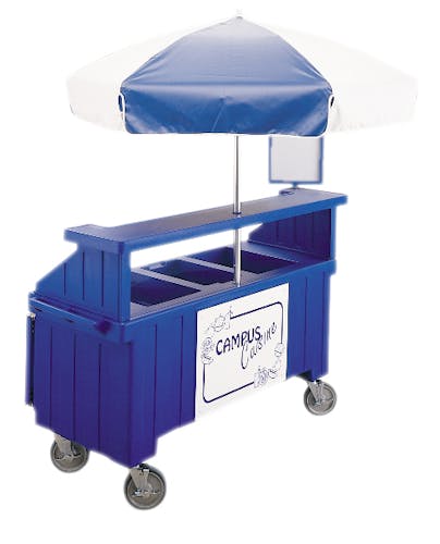 CVC72186 Navy Blue Camcruiser Vending Cart w/ Umbrella