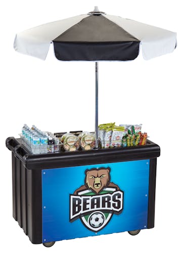 CVC55110 Black Camcruiser Vending Cart w/ Bears Logo