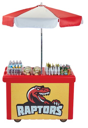CVC55158 Hot Red Camcruiser Vending Cart w/ Raptors Logo