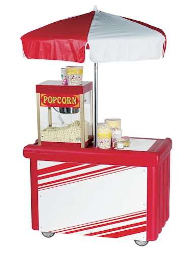 CVC55158 Hot Red Camcruiser Vending Cart w/ Popcorn