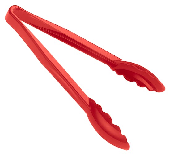 9TGS404 Tong 9" Scallop Grip Red