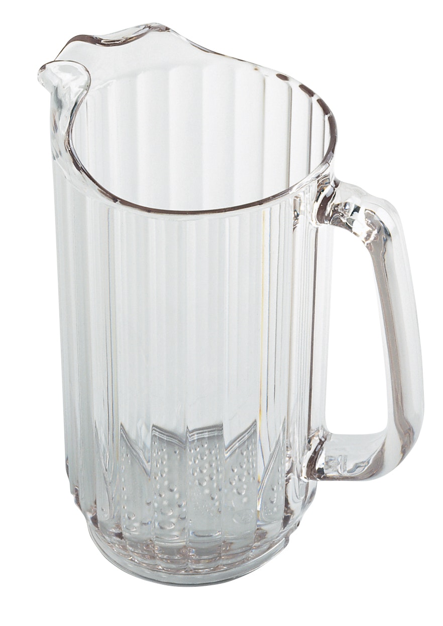 Cambro Cam-wear 48 oz Pitcher Clear Plastic w/ice stop spout set of 6