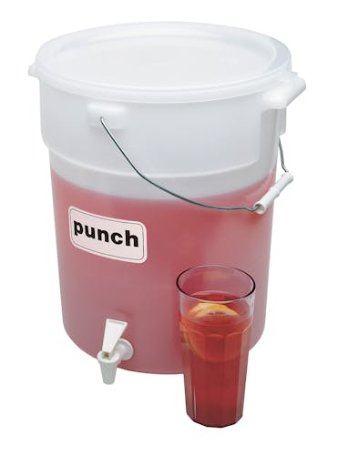 DSPR6148 6-Gallon White Beverage Dispenser w/ Punch