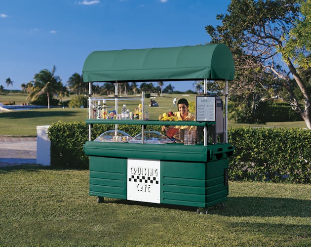 KVC856C519 Kentucky Green CamKiosk Vending Cart on Grass