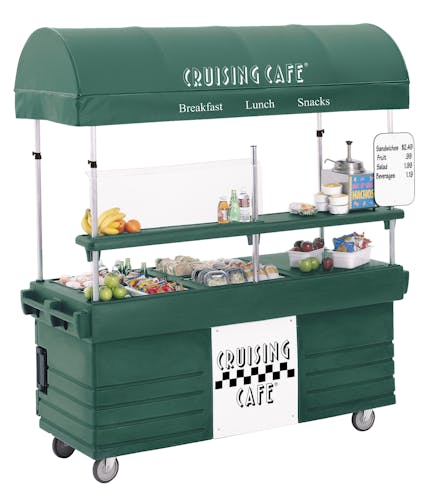 KVC854C519 Kentucky Green CamKiosk Vending Cart w Snacks