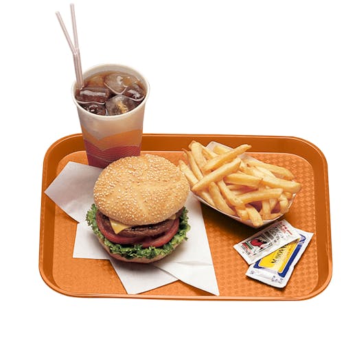 MAHIONG 12 Pack 16 x 12 Inch Black Fast Food Tray, Large Rectangular  Restaurant Serving Trays, Plastic Cafeteria Trays School Lunch Trays
