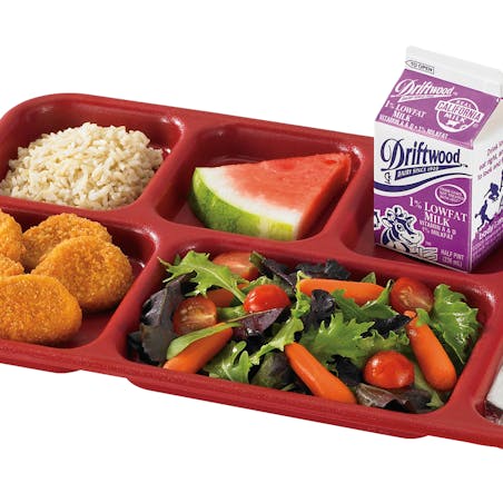 Cambro 10146DCW133 cafeteria school fast food trays