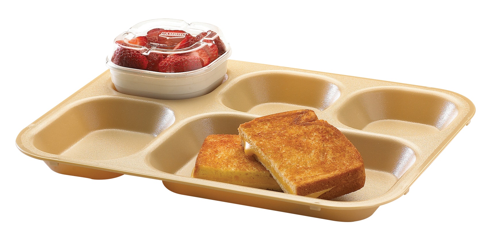 Correctional Food Service and Kitchen: Food Tray - 3 Compartment Meal Tray  - Charm-Tex