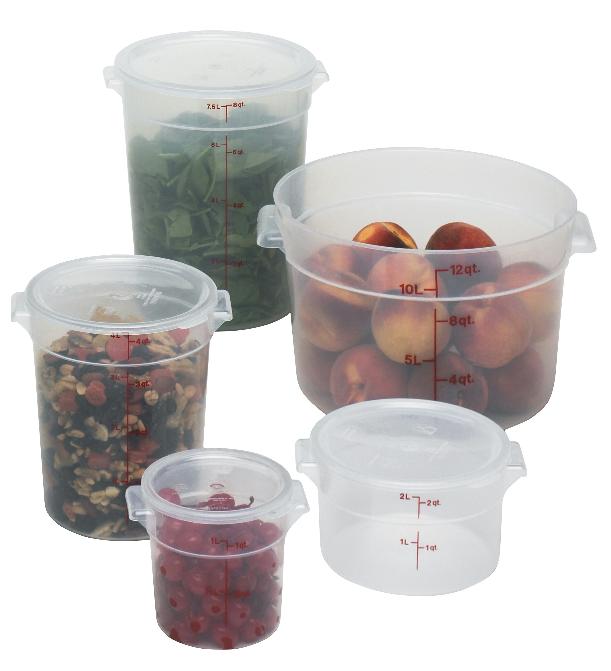6 qt., 2 pk. Free Shipping Hot Cambro Round Translucent Container with Lid 