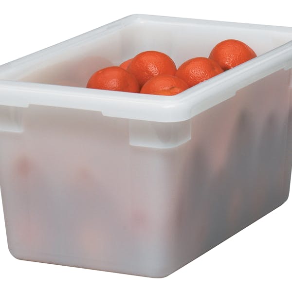 Cambro 1 3/4 Gal White Plastic Food Storage Container - 18L x 12W x 3  1/2D