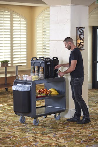SC337615 Charcoal Gray Service Cart Pro - Front of House