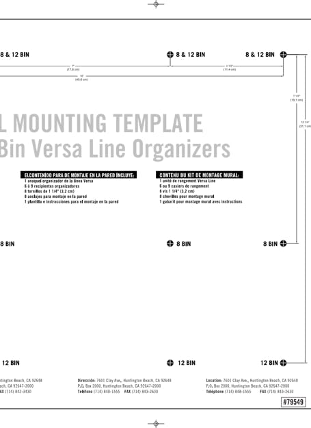 Versa Bin Mounting Instructions