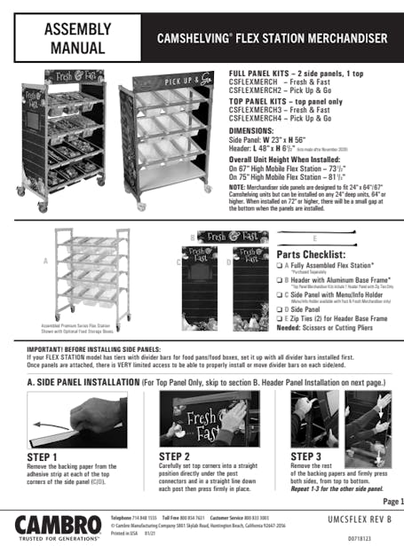 Merchandiser Installation Manual