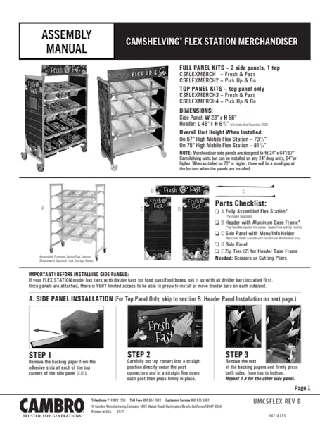 Merchandiser Installation Manual