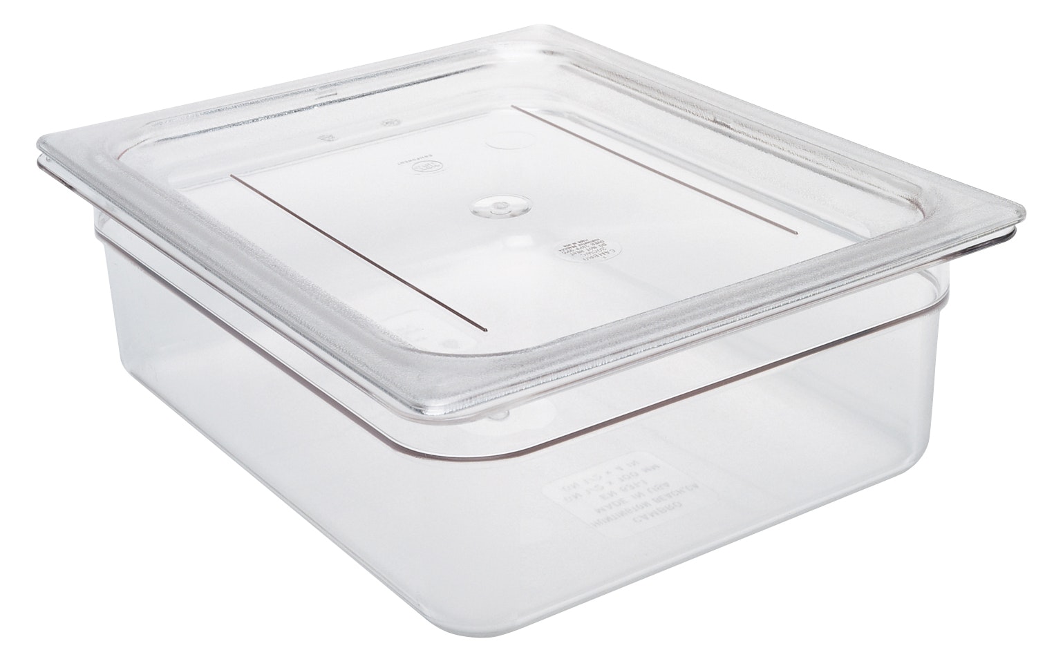 Cambro Camwear 1/3 Size Clear Polycarbonate Flat Food Pan Lid with Handle 2 