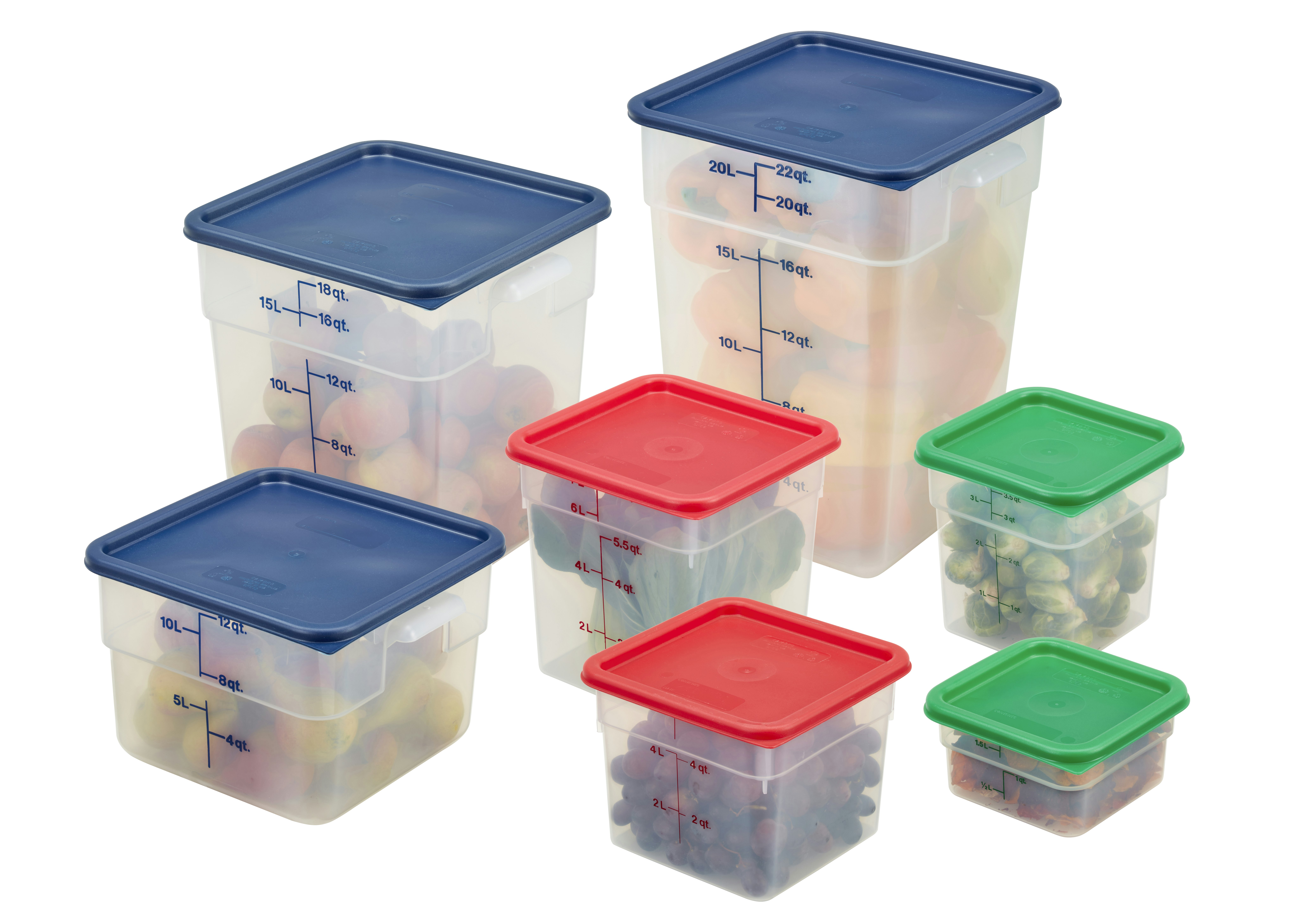 Cambro CamSquares® 2 and 4 Qt. Translucent Square Polypropylene Food  Storage Container Seal Lid