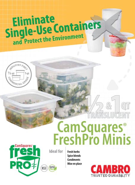 Cambro CamSquares® FreshPro 6 Qt. Translucent Square Polypropylene Food  Storage Container