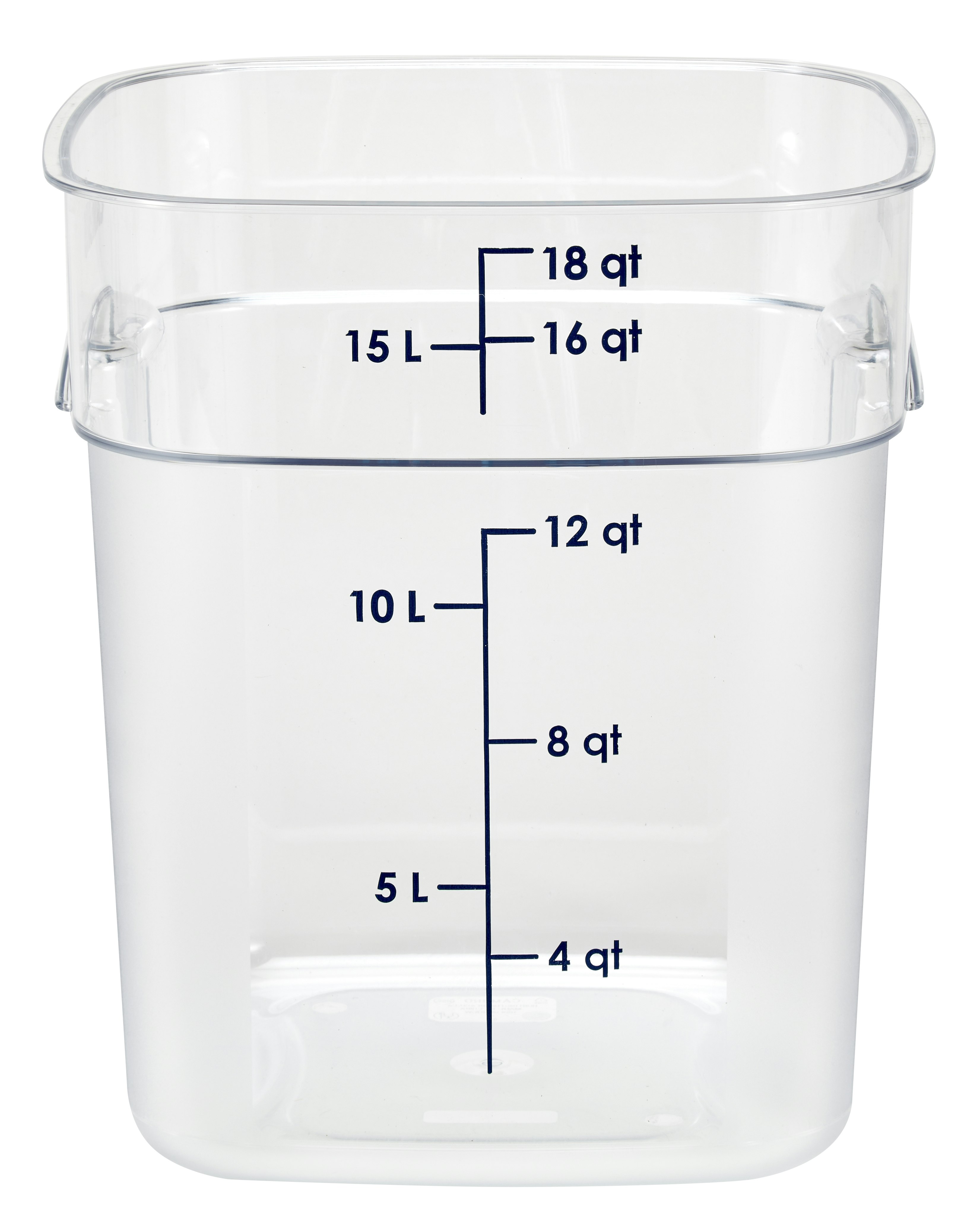 Cambro 2SFSCW135 Camwear® 2 qt. Clear Polycarbonate Food Storage Container  