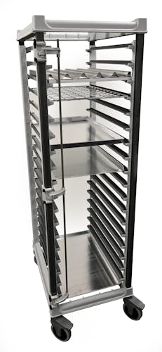 UPR6040F18480 - 6040 Bakery Trolley Full Size 18 Sheet Pans Capacity Speckled Gray