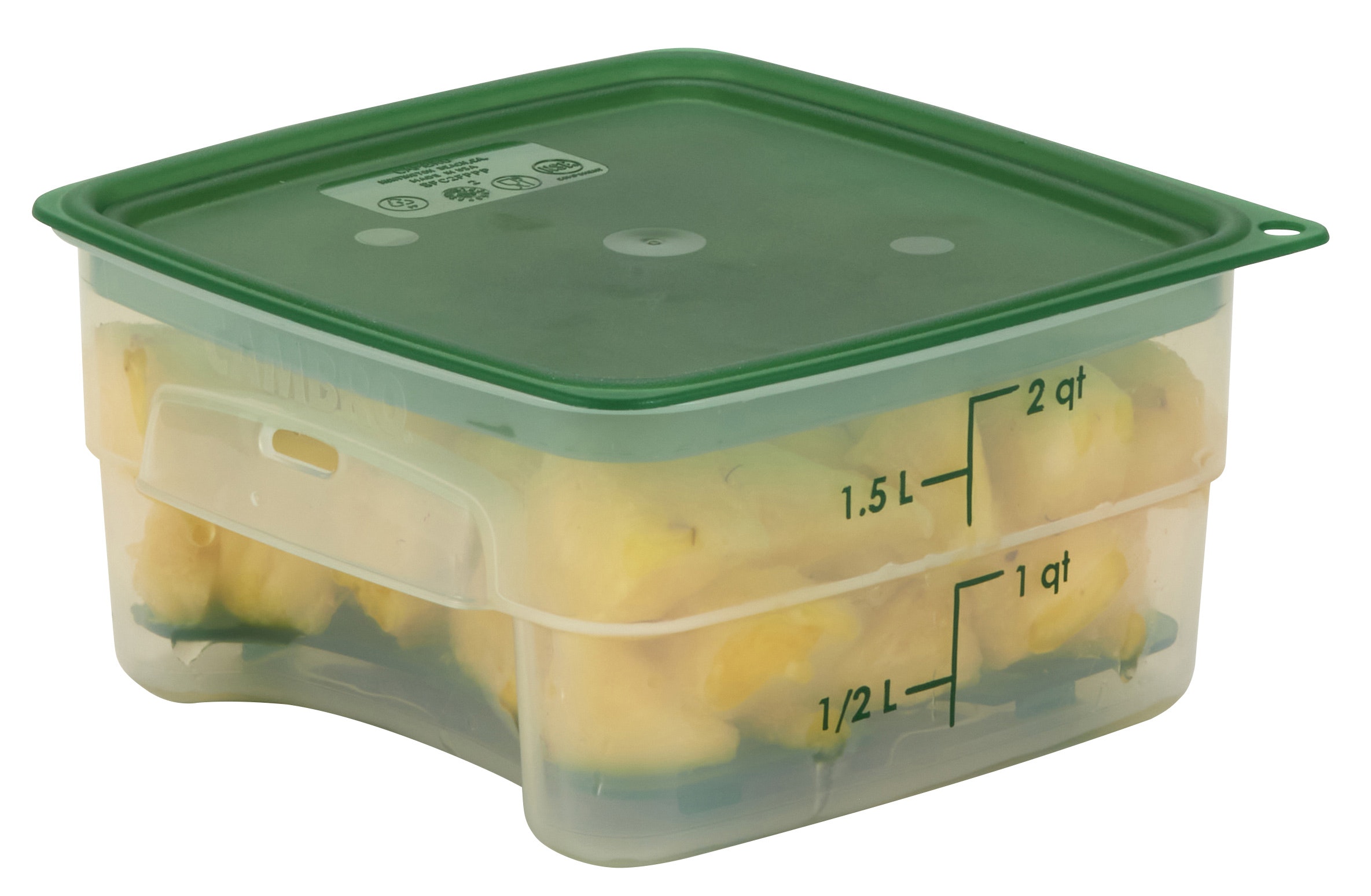 Cambro Camsquare Freshpro Food Container 1 Qt. Polypropylene Square - 6 per  case