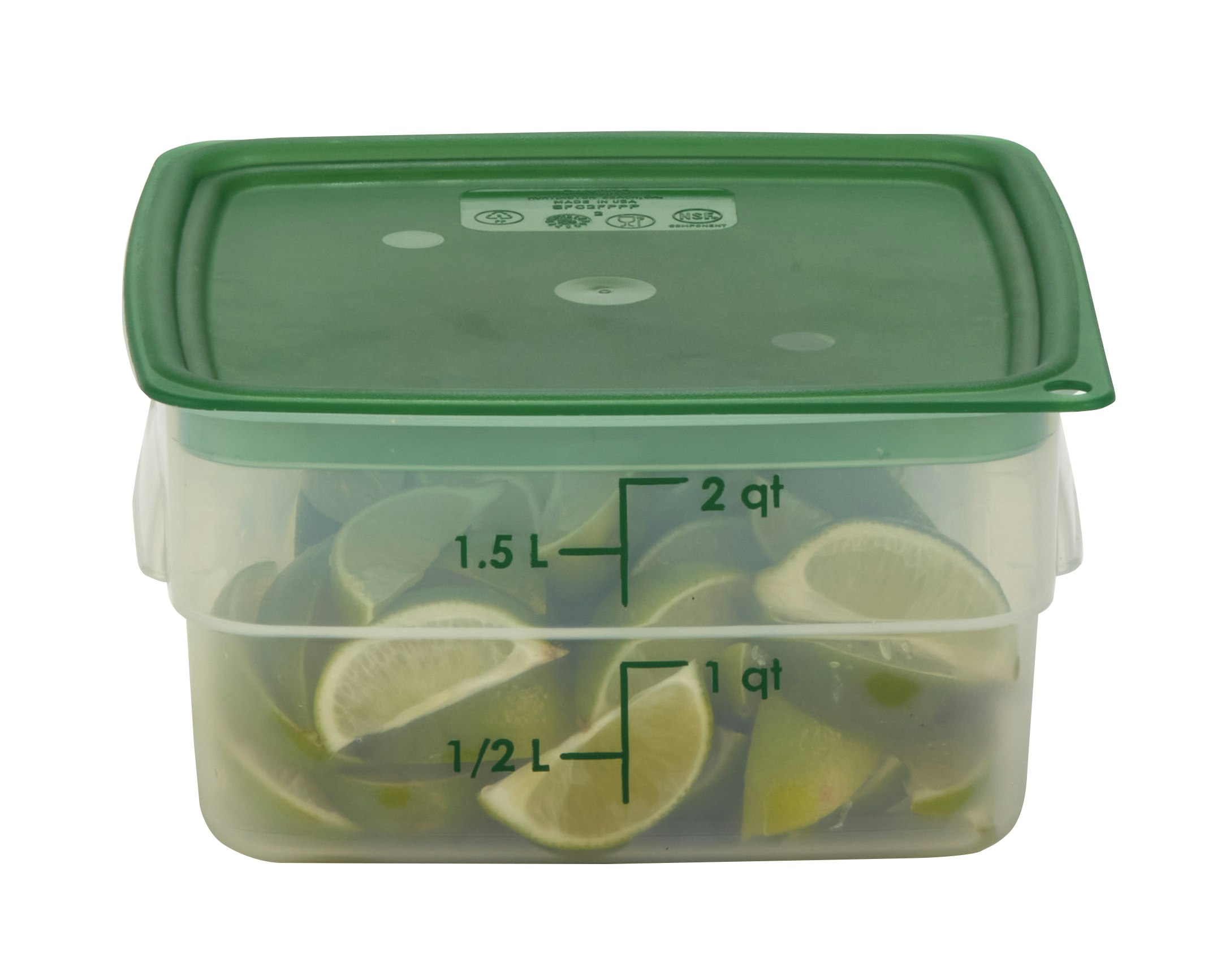 Cambro CamSquares® FreshPro 1 Qt. Translucent Square Polypropylene Food  Storage Container