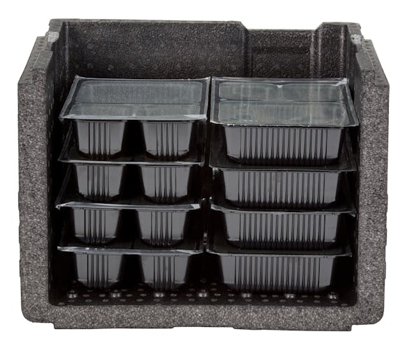 EPPMTSW110 Cam GoBox for Meal Delivery Trays Black - 16 trays