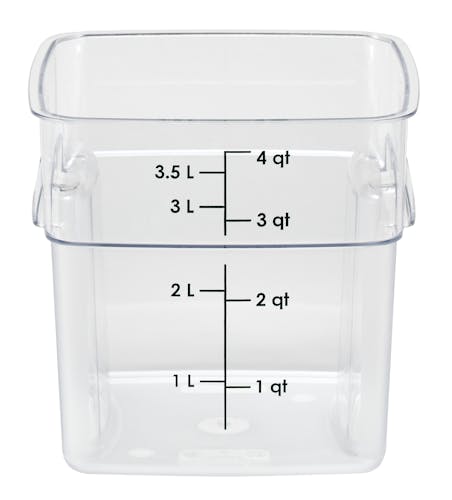 Cambro CamSquares® FreshPro 4 Qt. Clear Square Polycarbonate Food Storage  Container