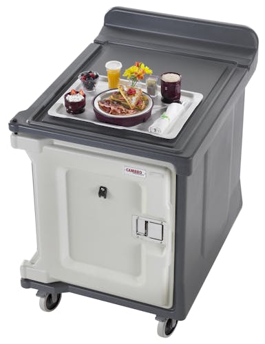 MDC1520S10HD191 Meal Delivery Cart 15X20 10 Trays, heavy duty casters-Granite Granite Gray