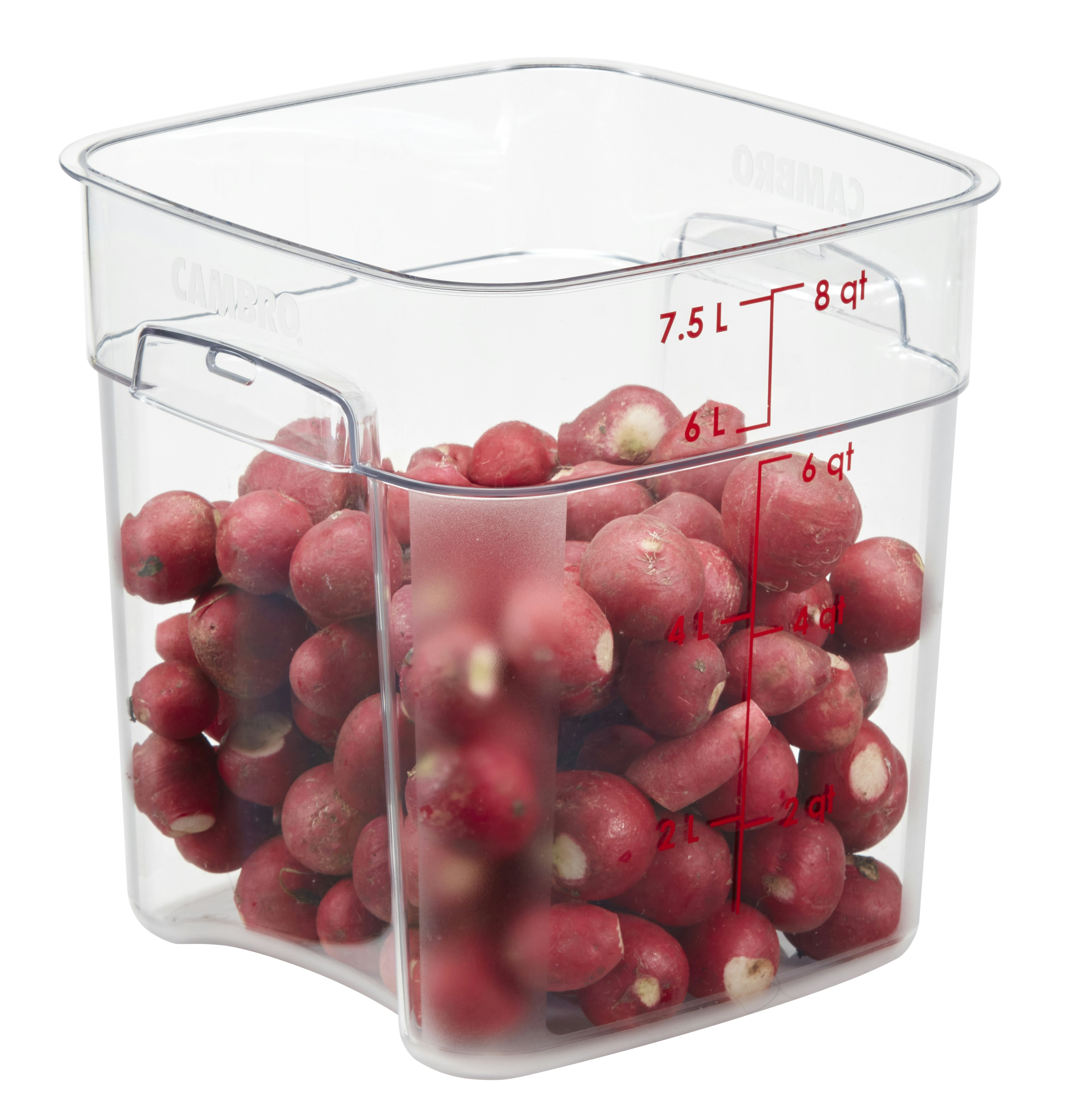 Cambro CamSquares® FreshPro 22 Qt. Clear Square
