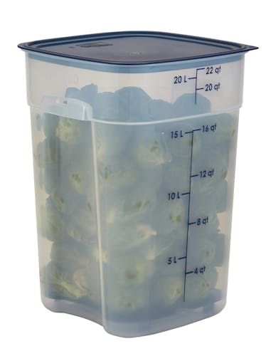 22SFSPROPP190 CamSquares FreshPro 22 QT Container with Easy Seal Cover and Drain Shelf