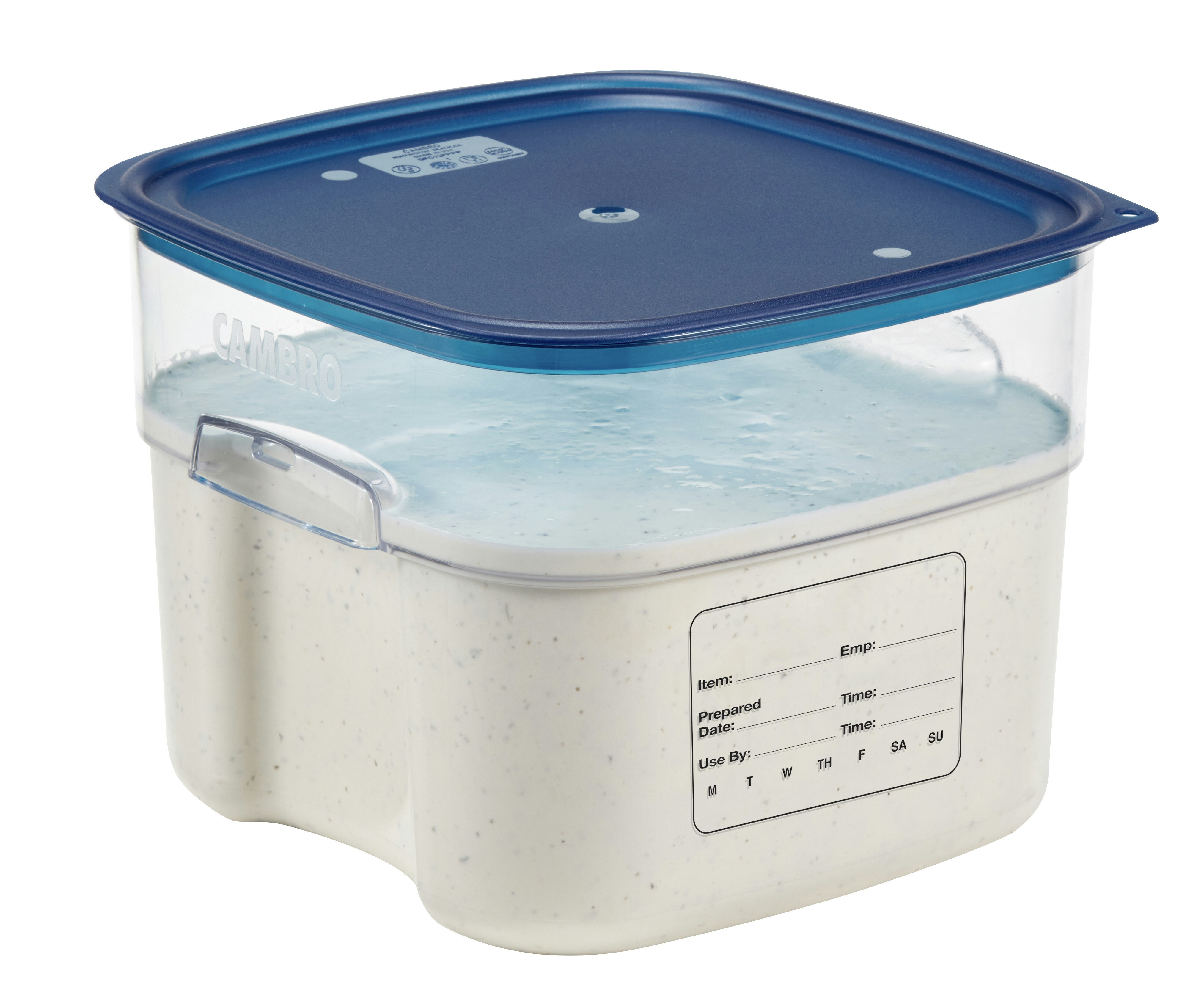Cambro CamSquares® Classic 2 Qt. Clear Square Polycarbonate Food